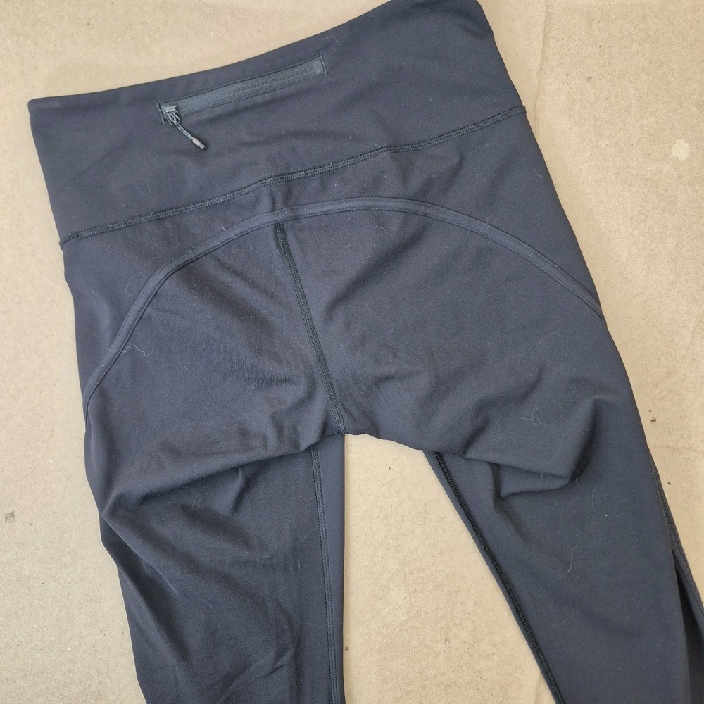 Lululemon Mesh Detail Leggings Women's 6 Black Mid-Rise